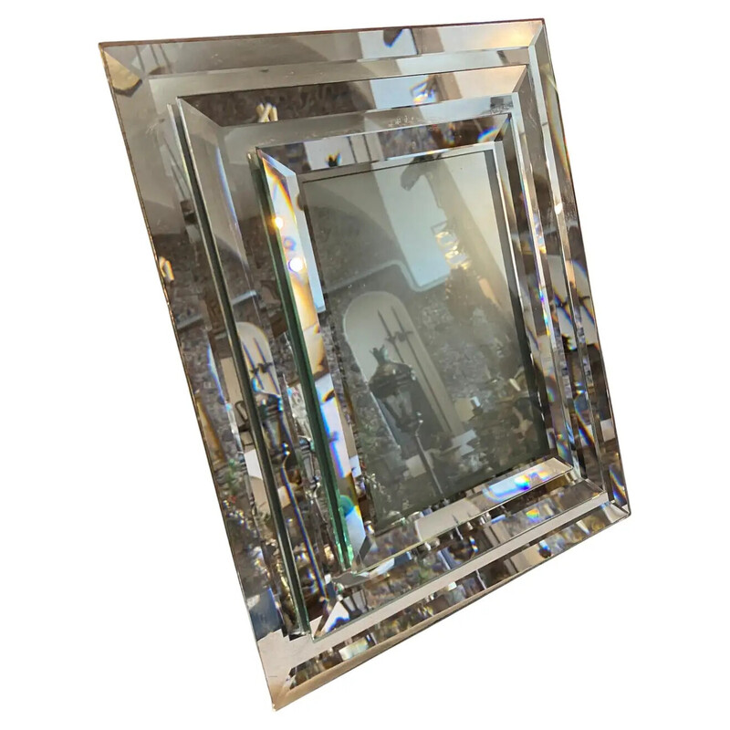 Bilderrahmen aus verspiegeltem Glas von Fontana Arte aus der Mitte des Jahrhunderts, 1950er Jahre