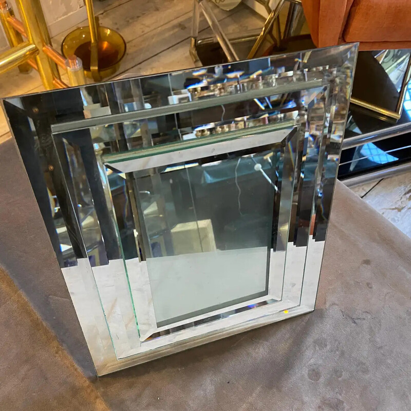 Mid-century mirrored glass picture frame by Fontana Arte, 1950s