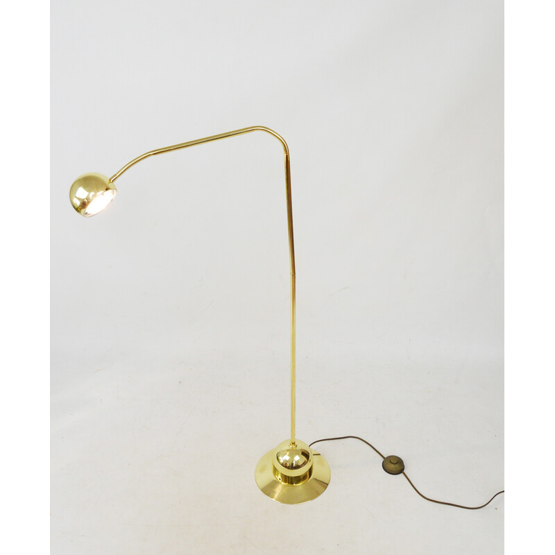 Vintage Stehlampe in Gold, 1980er Jahre