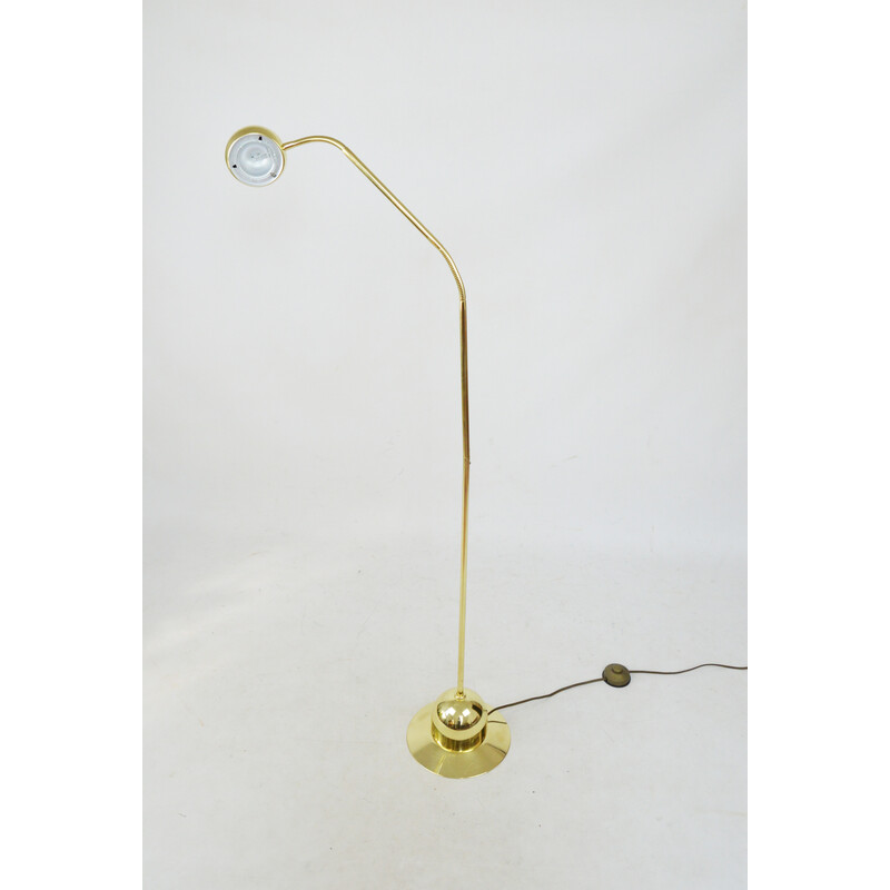 Vintage Stehlampe in Gold, 1980er Jahre