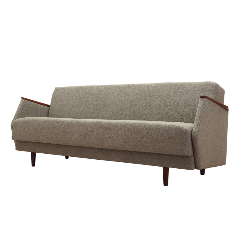 Vintage grey sofa bed, Denmark 1970s