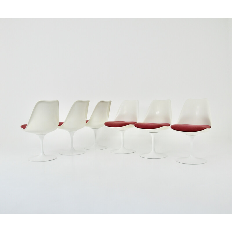 Conjunto de 6 cadeiras Tulip vintage de Eero Saarinen para a Knoll International, 1970