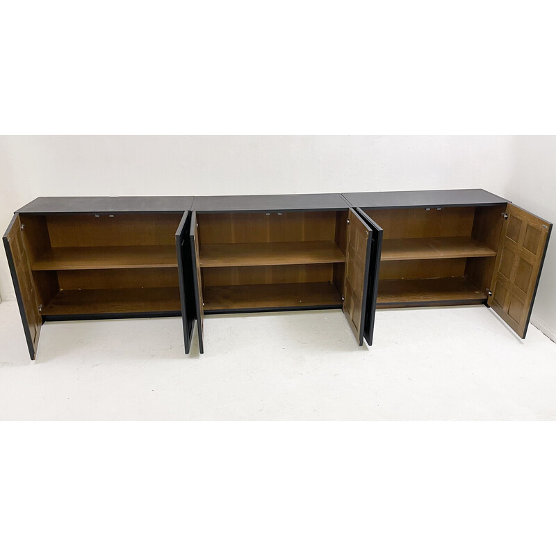 Mid-century black Brutalist sideboard