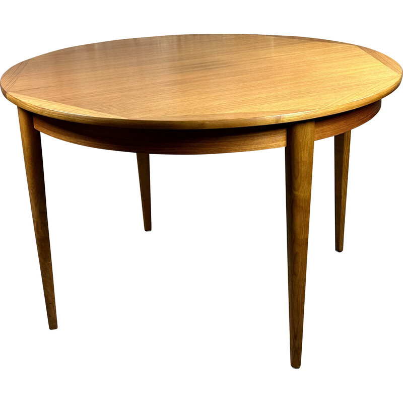 Skandinavischer Vintage-Tisch aus Teakholz mit integrierten Verlängerungen, 1960