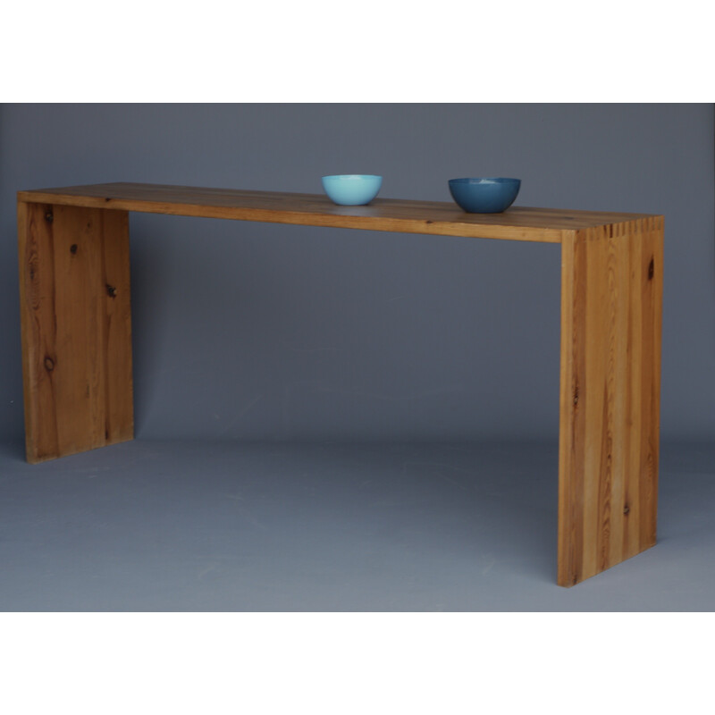 Vintage console table in solid pine by Ate Van Apeldoorn for Houtwerk Hattem, 1960