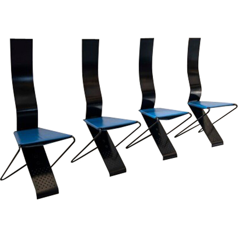 Conjunto de 4 cadeiras vintage modelo Impronta, 1980-1990s