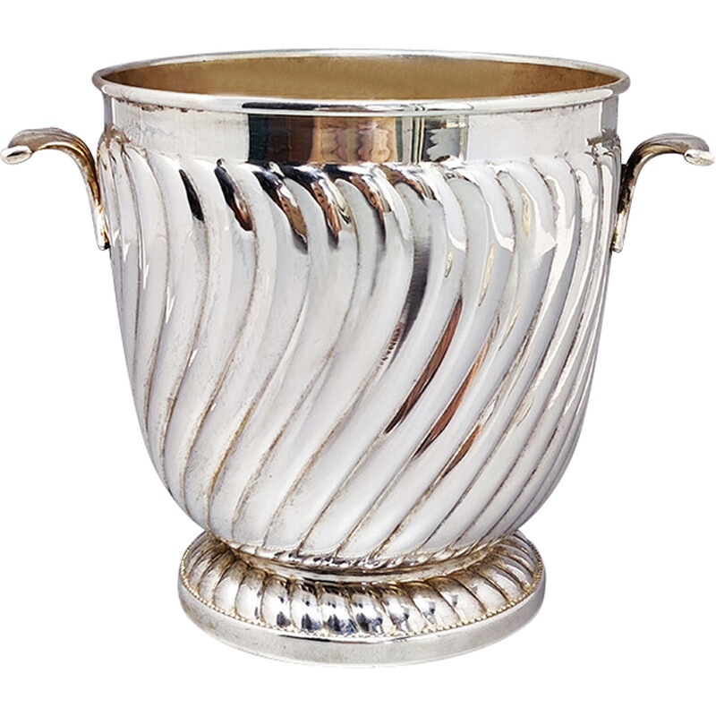 Vintage silver plated ice bucket by Olri, Italy 1960s