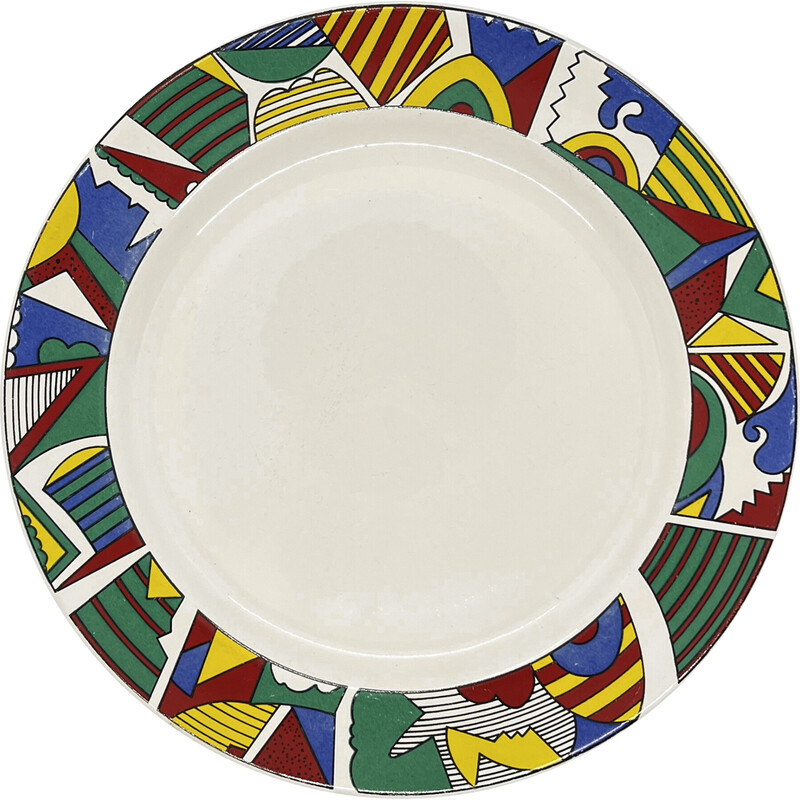 Vintage dinner plate "Tułowice" in porcelain, Poland 1980s