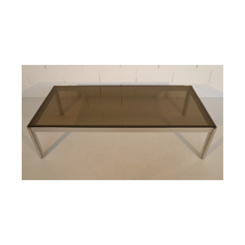 Vintage aluminium coffee table, George CIANCIMINO - circa 1970