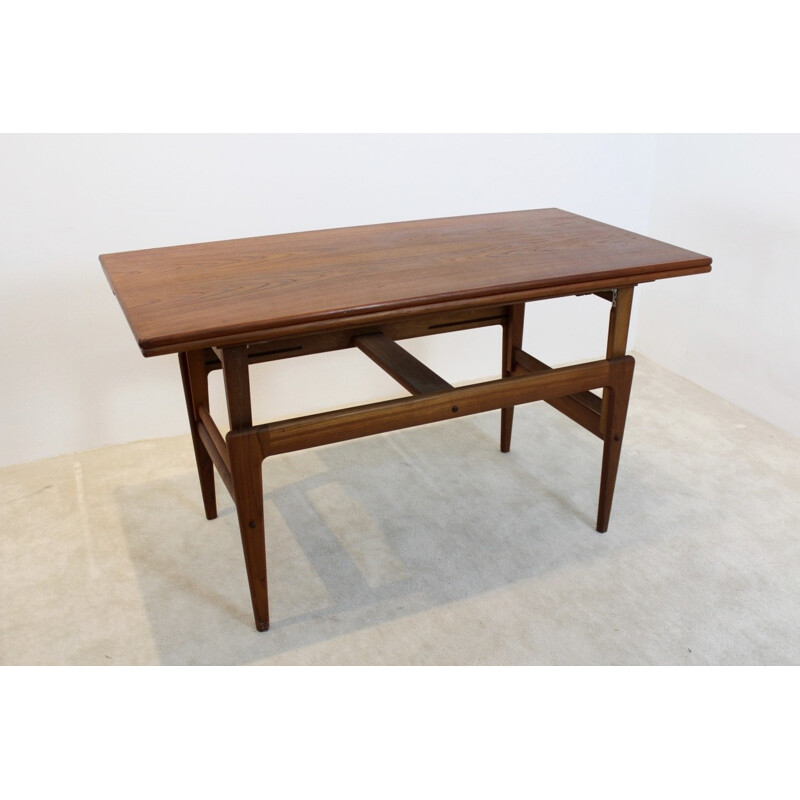 Extendable Kai Kristiansen Rosewood Elevator Table, Denmark - 1960s