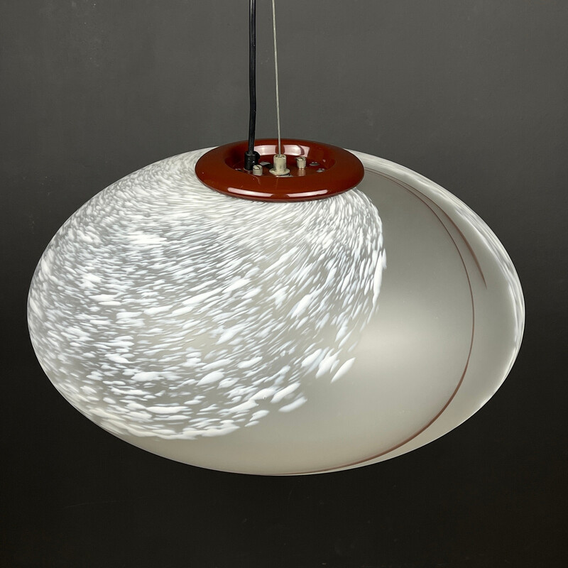 Vintage Murano glazen hanglamp, Italië 1970