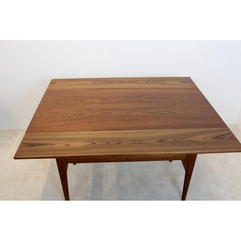 Extendable Kai Kristiansen Rosewood Elevator Table, Denmark - 1960s