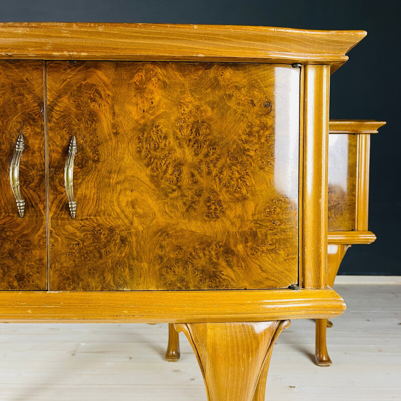 Pair of vintage wooden night stands, Italy 1950