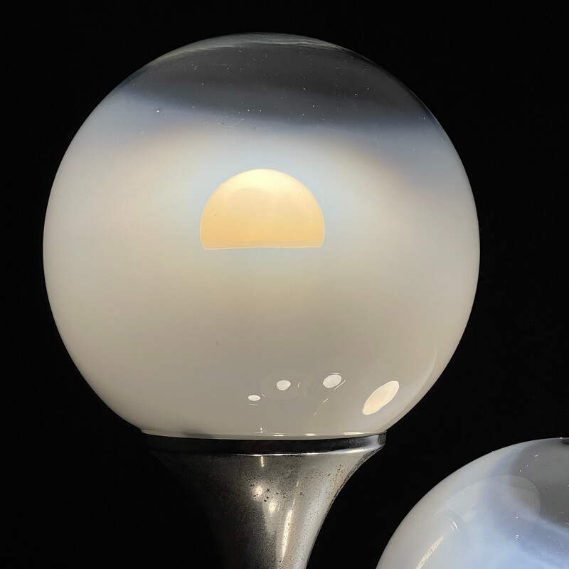 Lámpara de pie vintage de cristal de Murano por Targetti Sankey, Italia 1960