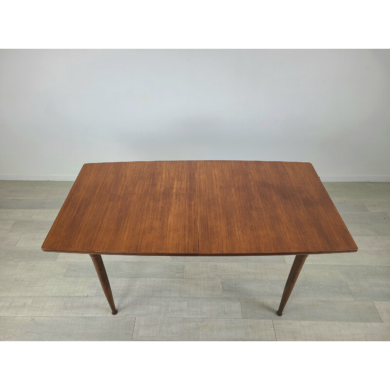 Mesa de comedor vintage escandinava de teca, 1960