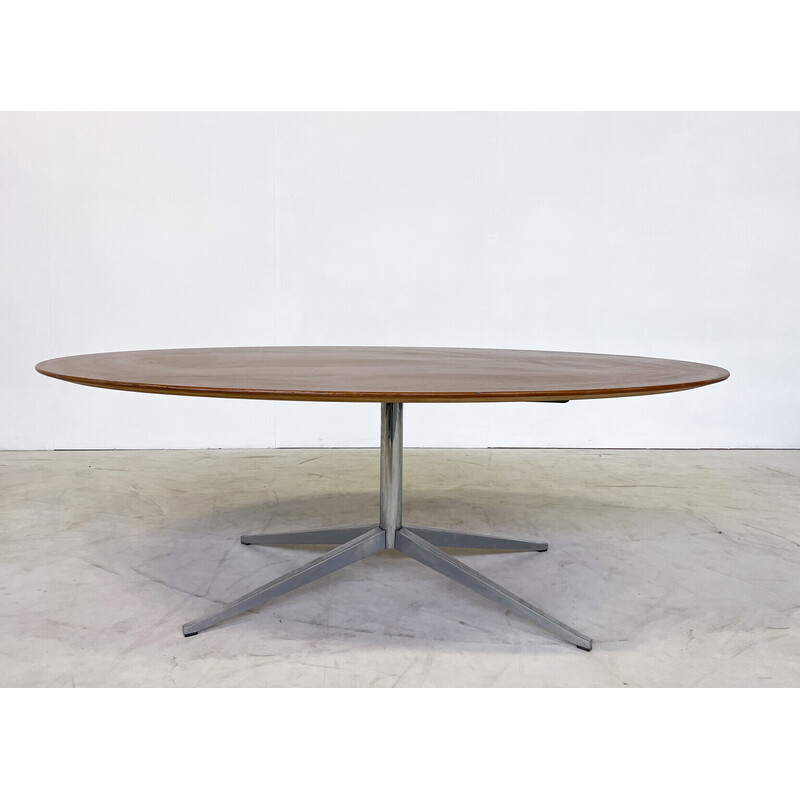 Tavolo da pranzo ovale di metà secolo di Florence Knoll, 1960