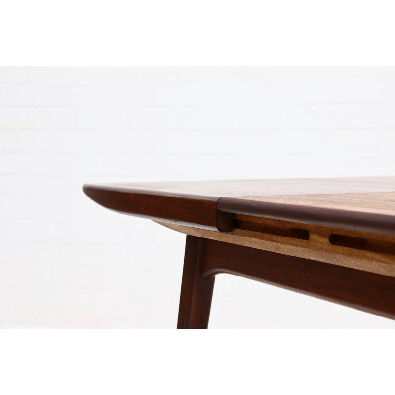 Vintage teak dining table by Louis van Teeffelen for WeBe, 1950