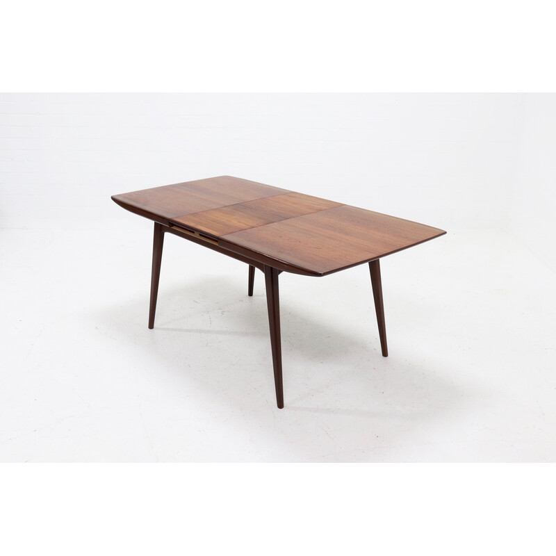 Vintage teakhouten eettafel van Louis van Teeffelen voor WeBe, 1950