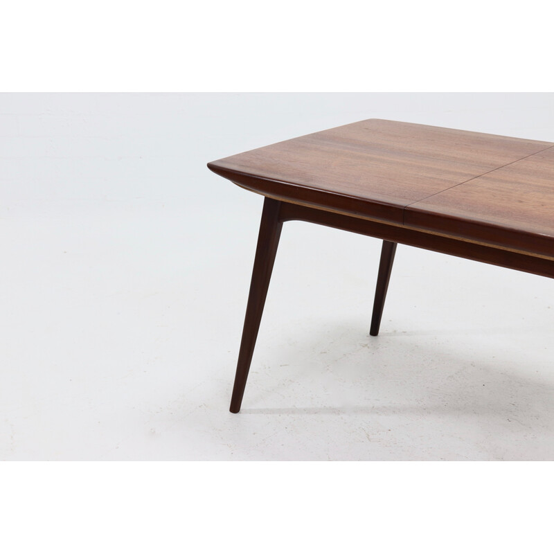 Tavolo da pranzo vintage in teak di Louis van Teeffelen per WeBe, 1950