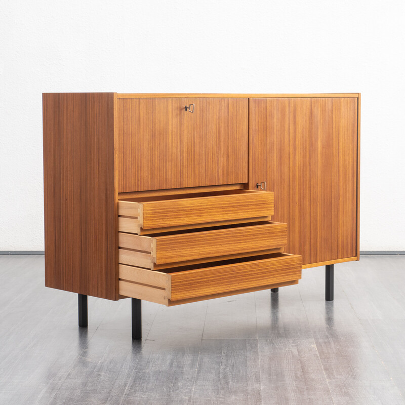 Vintage walnut highboard, 1960