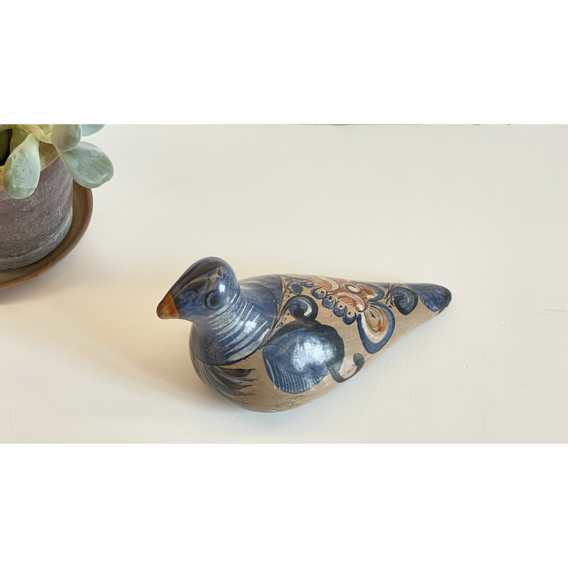 Vintage-Taube aus handgefertigter Keramik