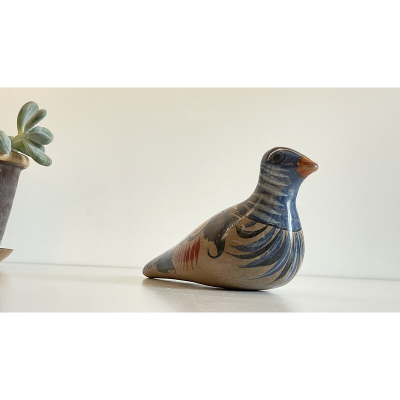Vintage-Taube aus handgefertigter Keramik