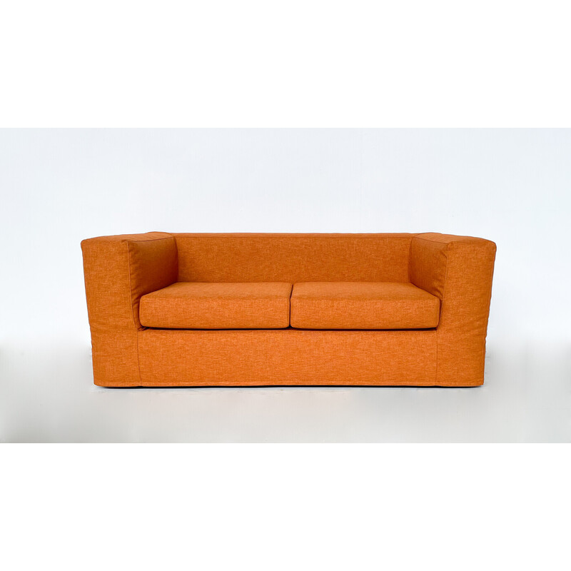 Orangefarbenes Vintage-Wohnzimmer-Set, Italien 1970