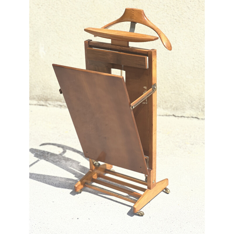 Vintage solid wood valet by Fratelli Reguitti, Italy 1950