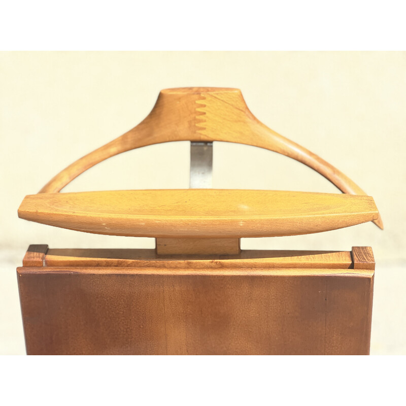 Vintage solid wood valet by Fratelli Reguitti, Italy 1950