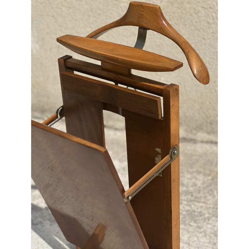 Vintage solid wood valet by Fratelli Reguitti, Italy 1950