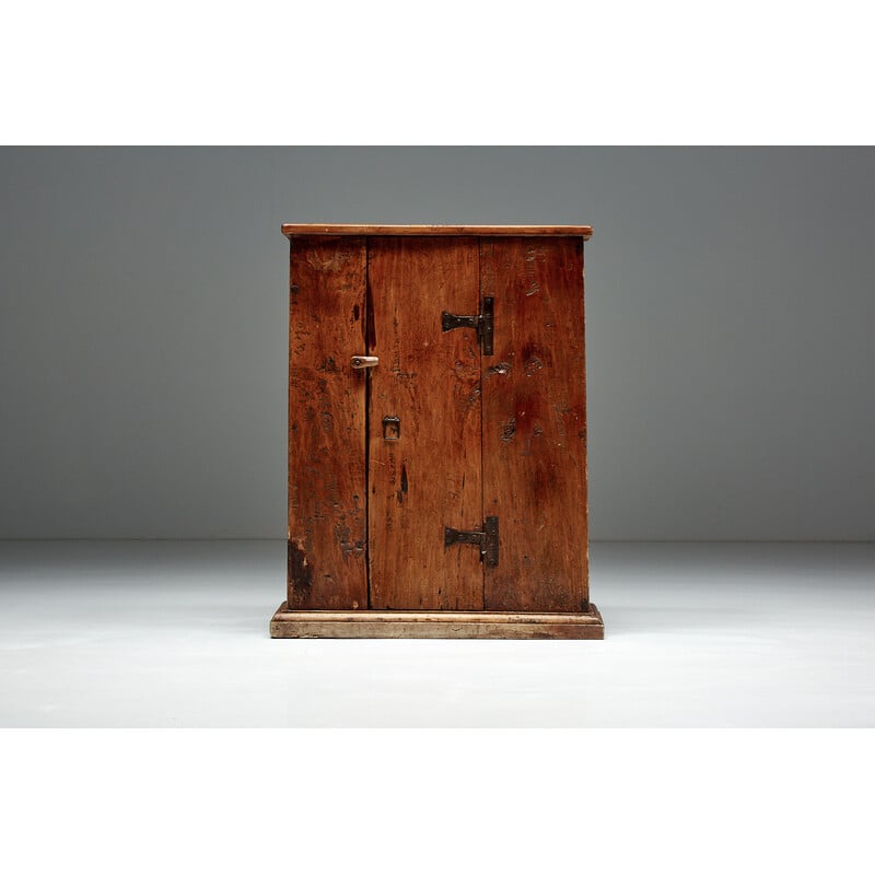 Rustic folk art vintage cabinet, Italy 1800