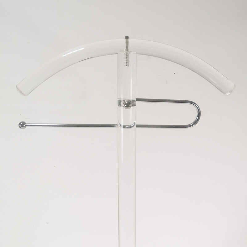 Vintage floor coat rack in plexi glass, Italy 1970s