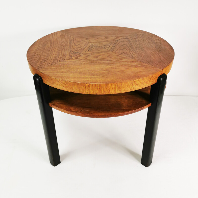 Art Deco vintage ronde salontafel, Denemarken 1930