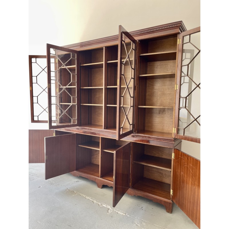 Vintage wood display cabinet, 1970s