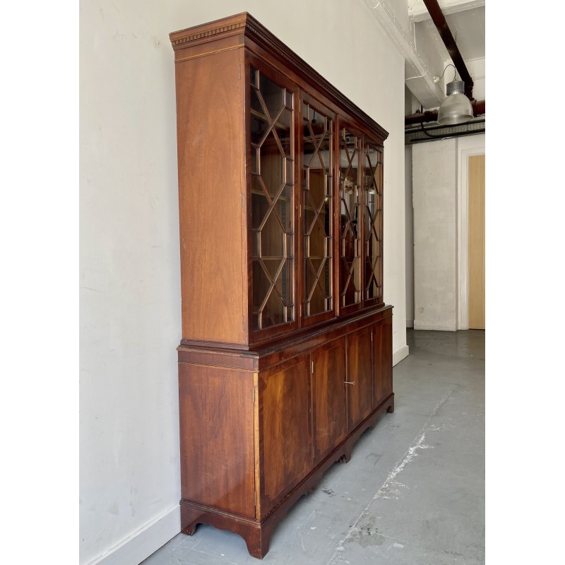 Vintage wood display cabinet, 1970s