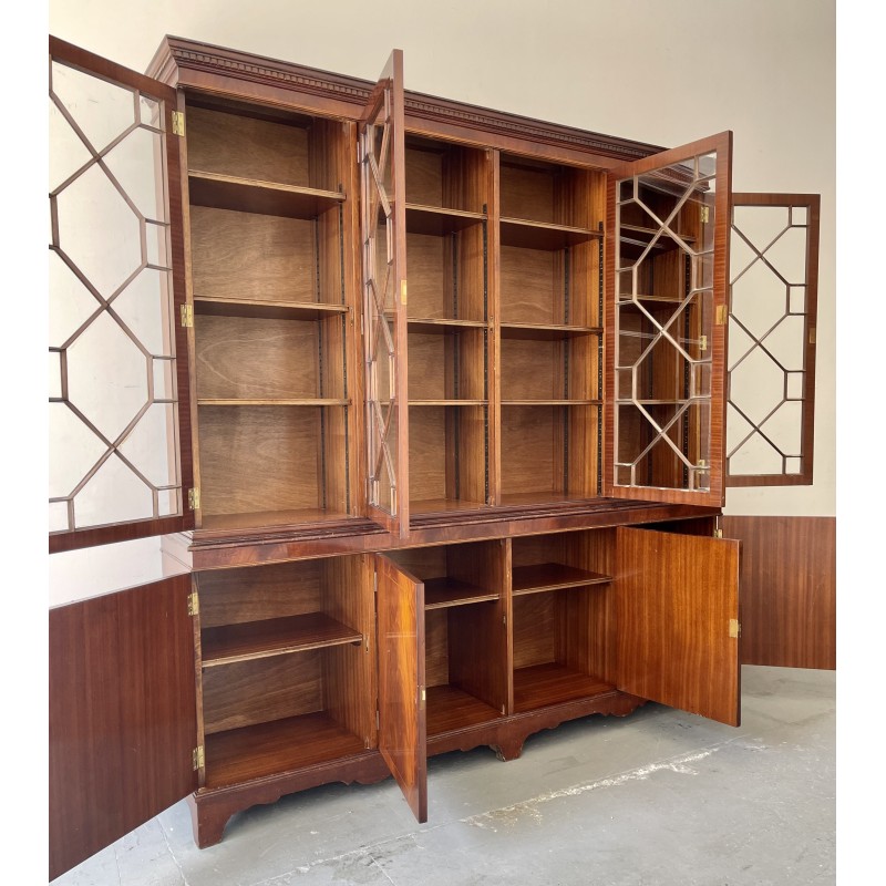 Vintage wood display cabinet, 1970s