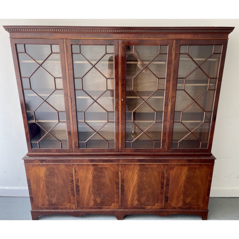 Vintage wood display cabinet, 1970s