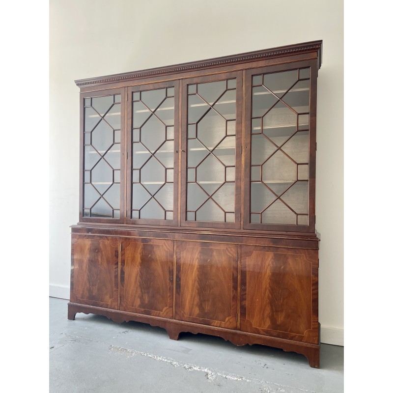 Vintage wood display cabinet, 1970s