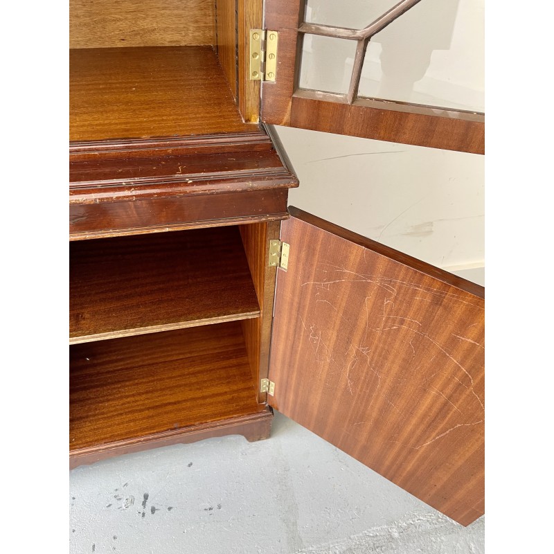 Vintage wood display cabinet, 1970s