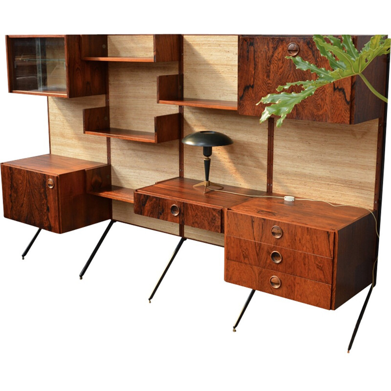 Brazilian rosewood wall-unit by Fristho, Netherlands - 1950s