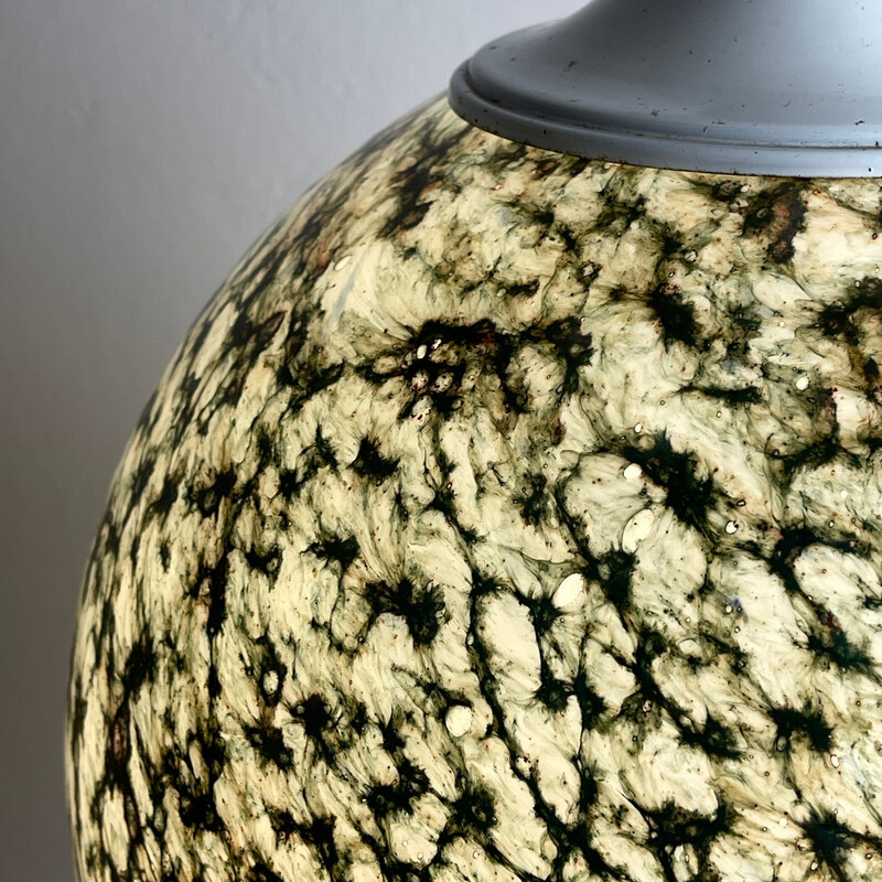 Vintage green Murano glass pendant lamp, Italy 1970s