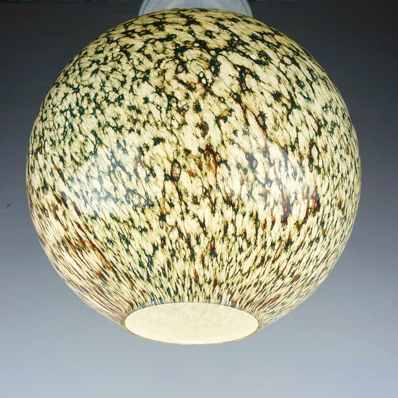 Vintage green Murano glass pendant lamp, Italy 1970s