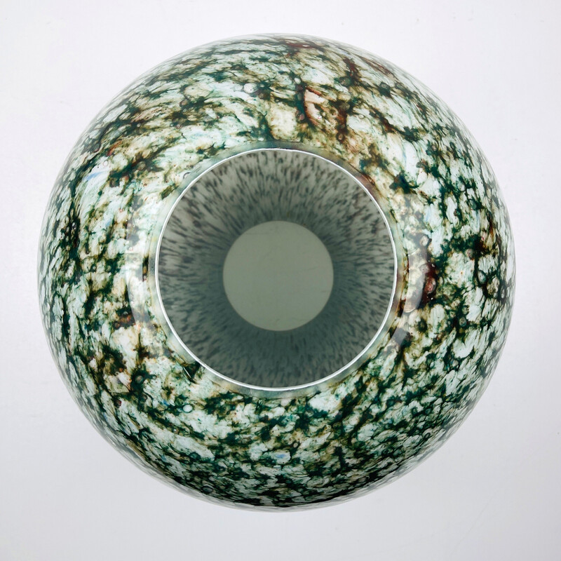 Vintage groene Murano glazen hanglamp, Italië 1970