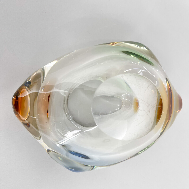 Cuenco Vintage Art glass de Frantisek Zemek para Mstisov Glassworks, Checoslovaquia Años 50
