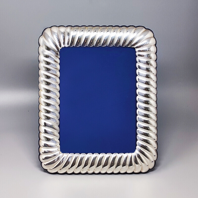 Vintage silver plated photo frame by Ib, Italy 1970s