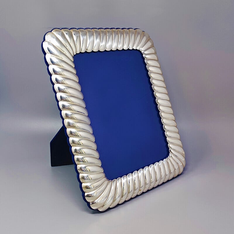 Vintage silver plated photo frame by Ib, Italy 1970s