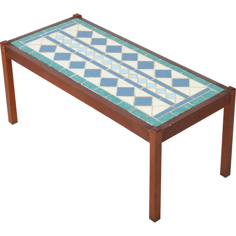 Table basse vintage en mosaïque, 1970