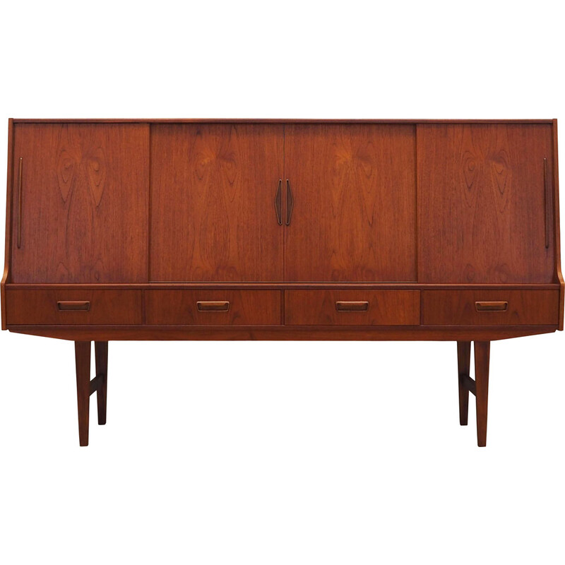 Vintage teak highboard, Denmark 1960s