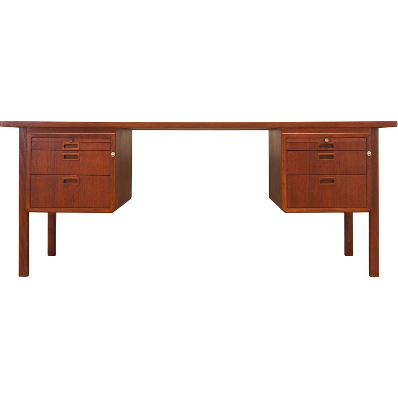 Vintage teak desk by Åtvidaberg, Sweden 1970