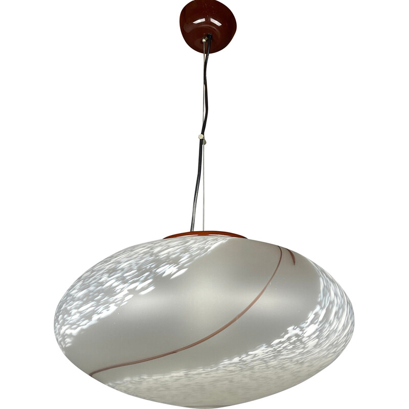 Vintage Murano glazen hanglamp, Italië 1970